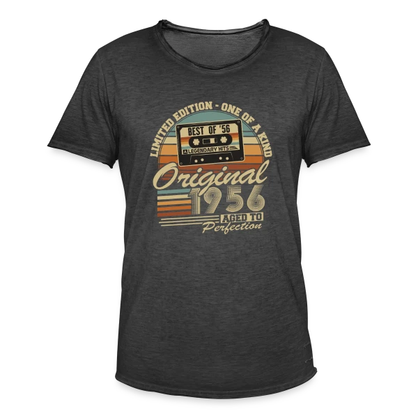 Cassette Rétro 1956 Légendaire sur T-shirt vintage Homme