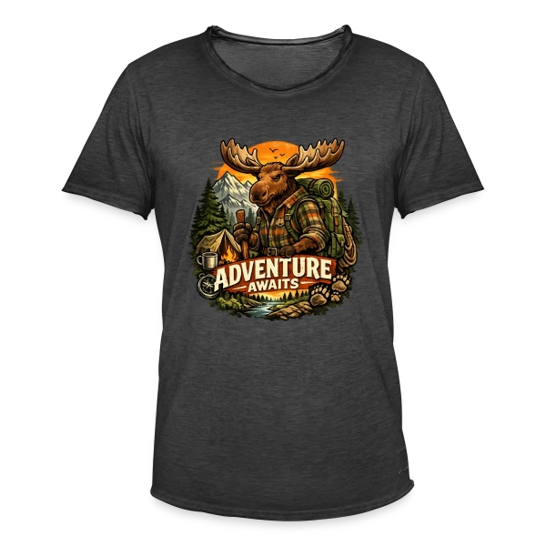 Élan Randonneur Aventure sur T-shirt vintage Homme
