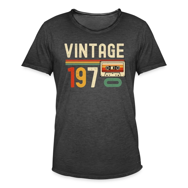 Vintage 1970 Cassette Rétro sur T-shirt vintage Homme