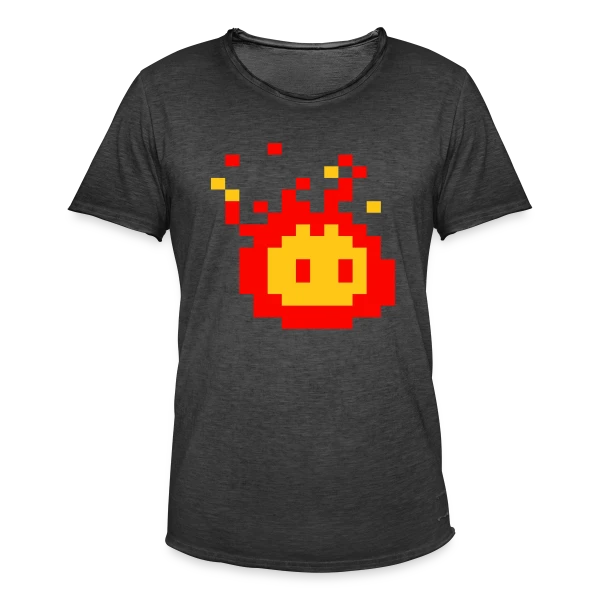 Boule de Feu Ardente - Puissance et Énergie sur T-shirt vintage Homme
