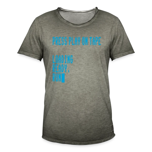 Press Play on Tape - Ordinateur Rétro C64 sur T-shirt vintage Homme