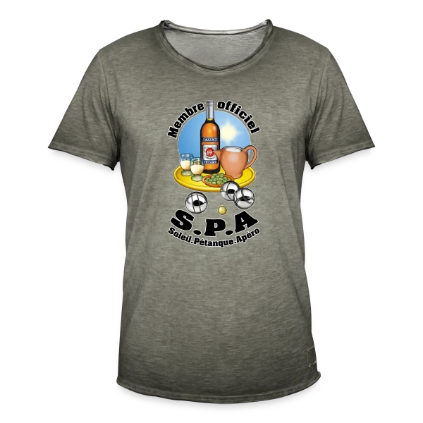 Club S.P.A : Soleil, Pétanque, Apéro ! sur T-shirt vintage Homme