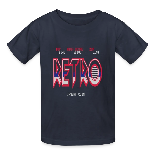 Design Rétro Abstraction Géométrique Vintage sur T-shirts Russell Enfant