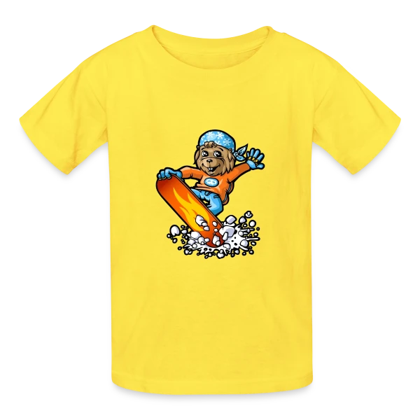 Marmotte Snowboard Fun sur T-shirts Russell Enfant