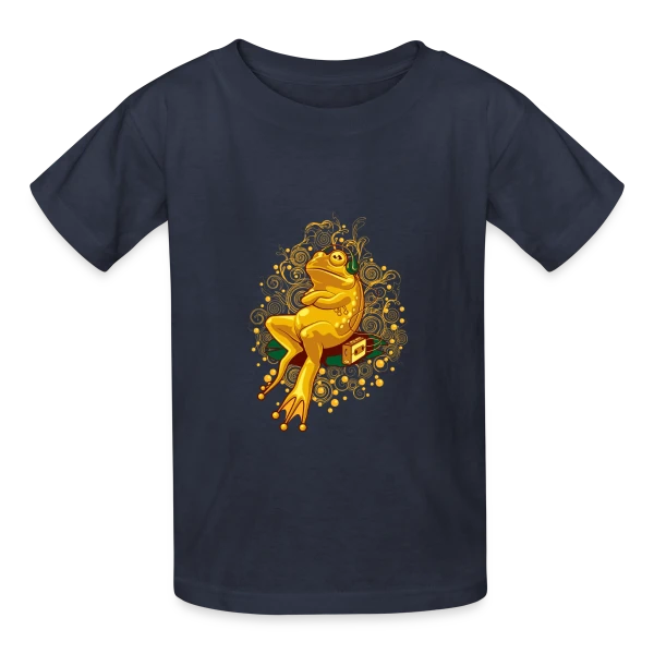 Grenouille Relax : Mode Cassette sur T-shirts Russell Enfant