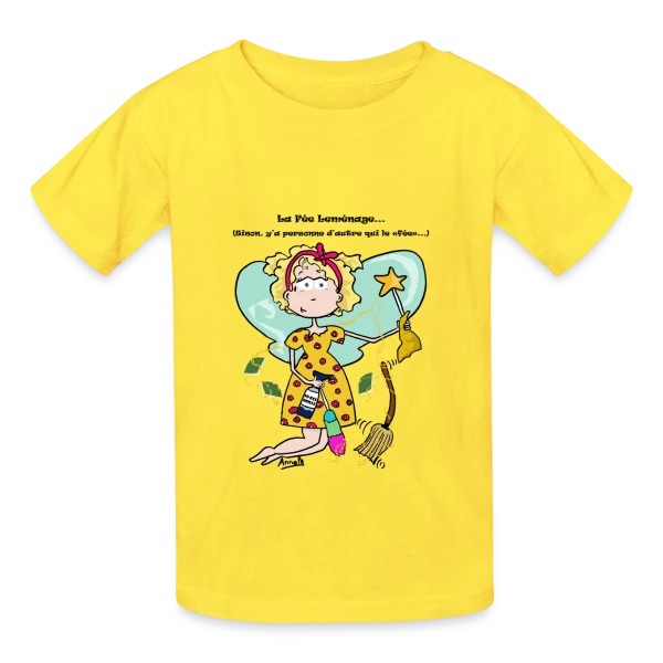 Fée du Ménage sur T-shirts Russell Enfant