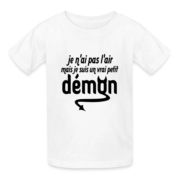 Petit Démon sur T-shirts Russell Enfant