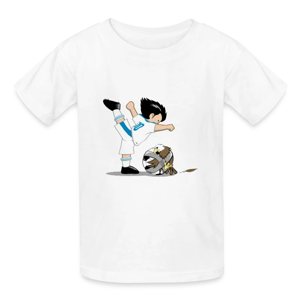 Le Tir de l'Aigle sur T-shirts Russell Enfant