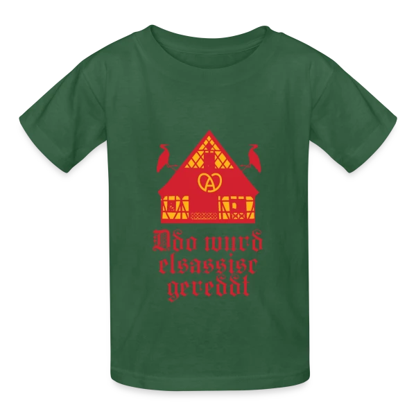 Ici On Parle Alsacien sur T-shirts Russell Enfant