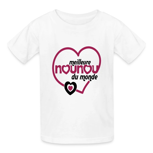 Meilleure Nounou du Monde sur T-shirts Russell Enfant