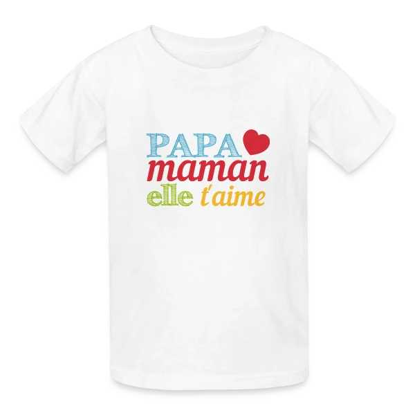 Bébé t'aime : Le message d'amour pour ma moitié sur T-shirts Russell Enfant