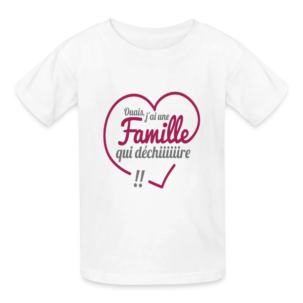 Famille qui Déchire – Unie et Géniale sur T-shirts Russell Enfant