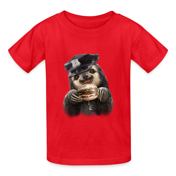 Burger Flic : L'Ordre Gourmand sur T-shirts Russell Enfant