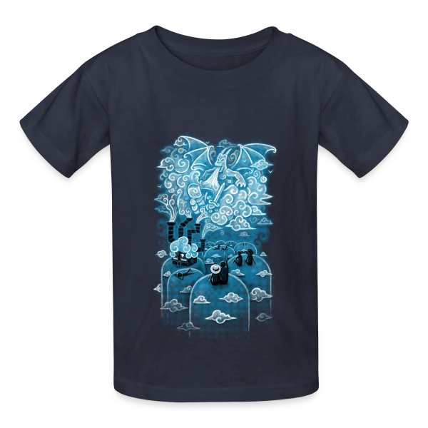 Épopée Nuageuse du Dragon sur T-shirts Russell Enfant
