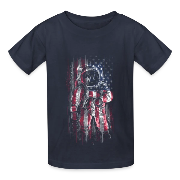 Drapeau Spatial sur T-shirts Russell Enfant