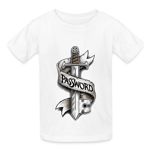 Cyber-Épée Secrète sur T-shirts Russell Enfant