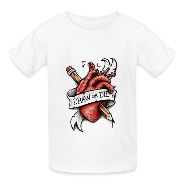 Dessine ou Meurs sur T-shirts Russell Enfant