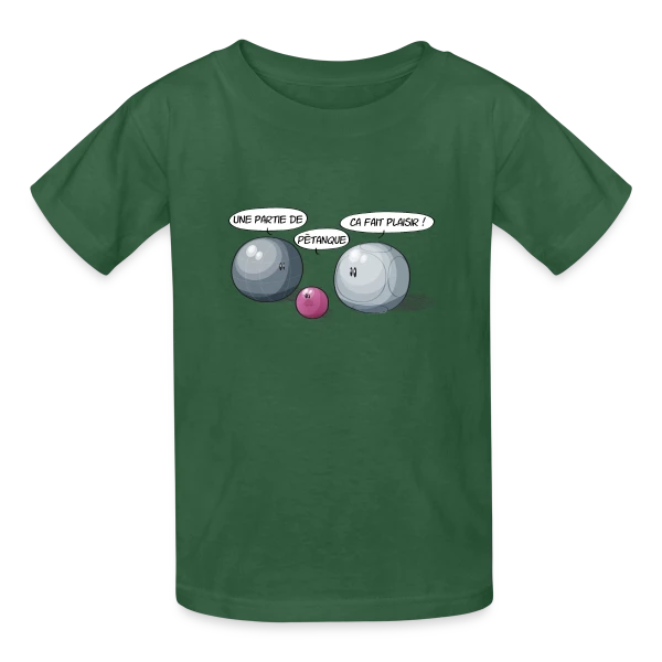 L'Esprit de la Pétanque : Jeu et Convivialité sur T-shirts Russell Enfant
