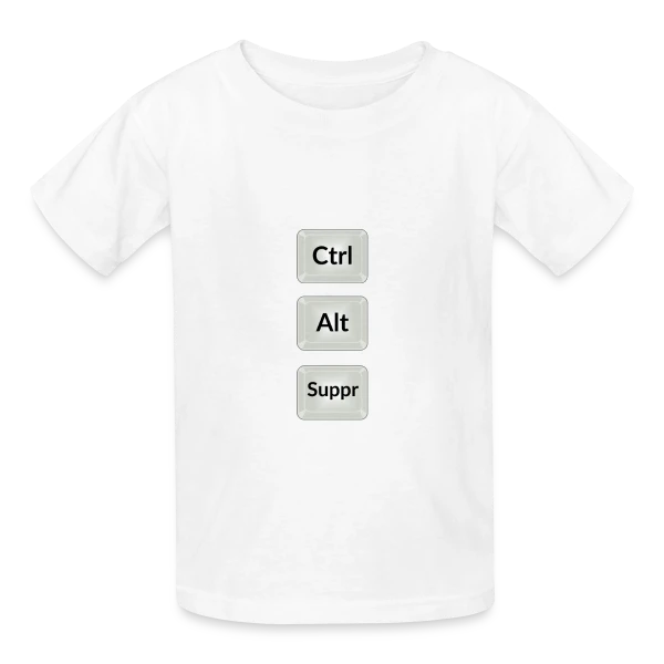 Ctrl Alt Suppr : Redémarrez l'Humour sur T-shirts Russell Enfant