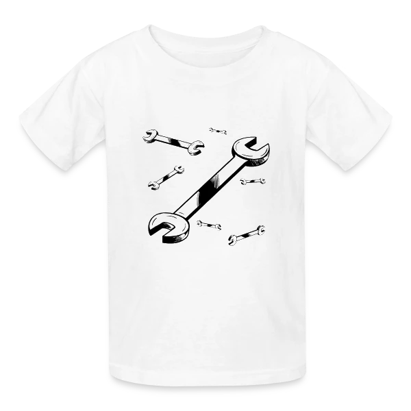 Clé à Molette : L'Outil Essentiel sur T-shirts Russell Enfant