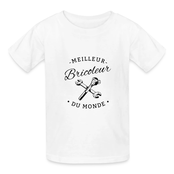 Le Meilleur Bricoleur du Monde sur T-shirts Russell Enfant