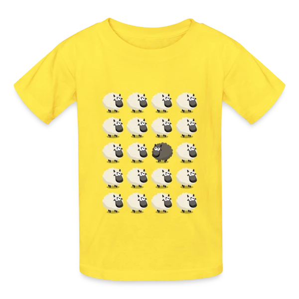 Mouton Noir : L'Esprit Libre sur T-shirts Russell Enfant