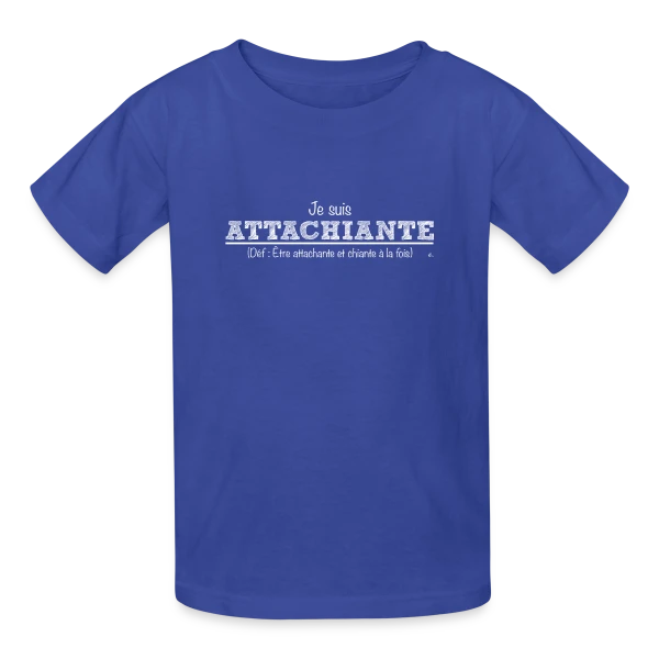 Attachiante : Assumez Votre Caractère Unique sur T-shirts Russell Enfant