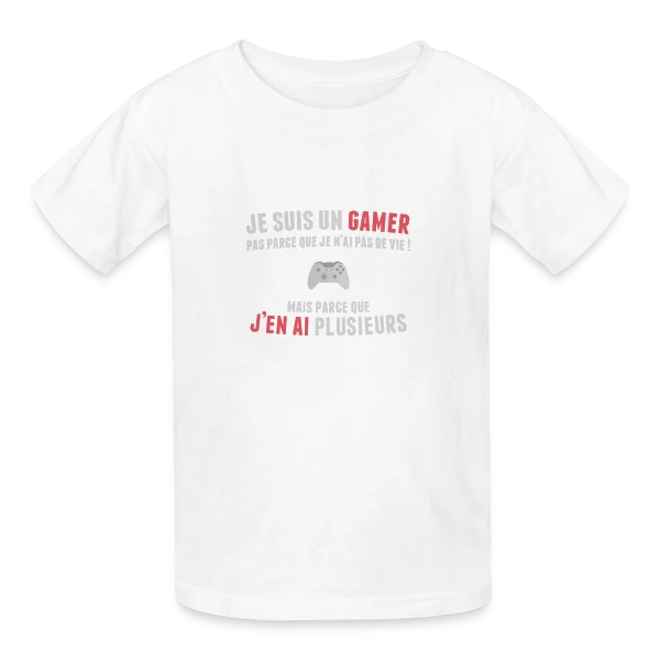 Gamer : Des Vies à Volonté sur T-shirts Russell Enfant