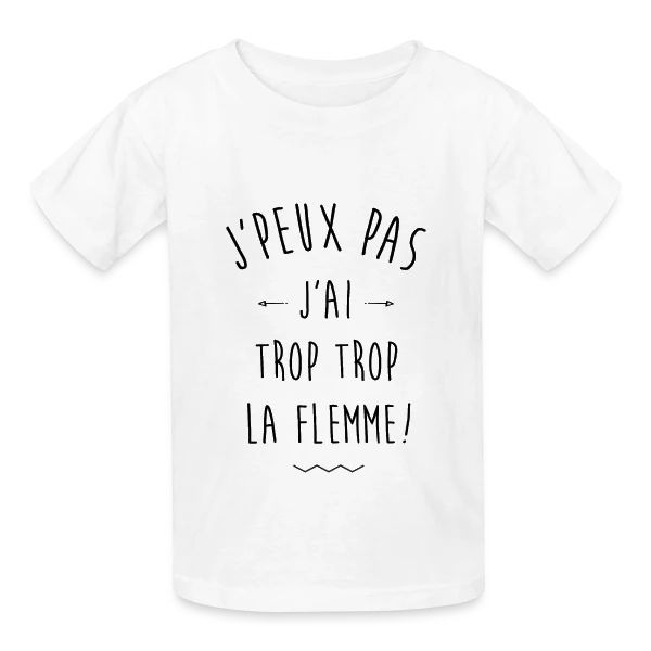 La Flemme Extrême : Vraiment Trop ! sur T-shirts Russell Enfant