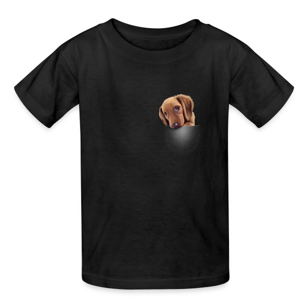 Chien de Poche sur T-shirts Russell Enfant