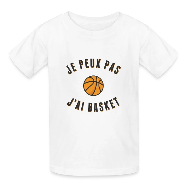 Je peux pas, j'ai basket ! L'excuse idéale sur T-shirts Russell Enfant