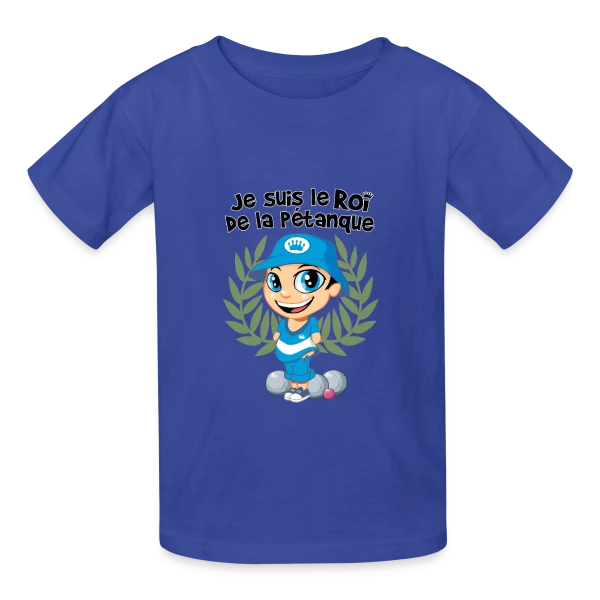 Roi de la pétanque sur T-shirts Russell Enfant