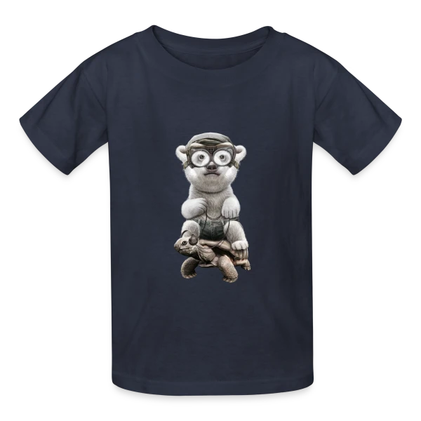 Tortue Polaire Aventureuse sur T-shirts Russell Enfant