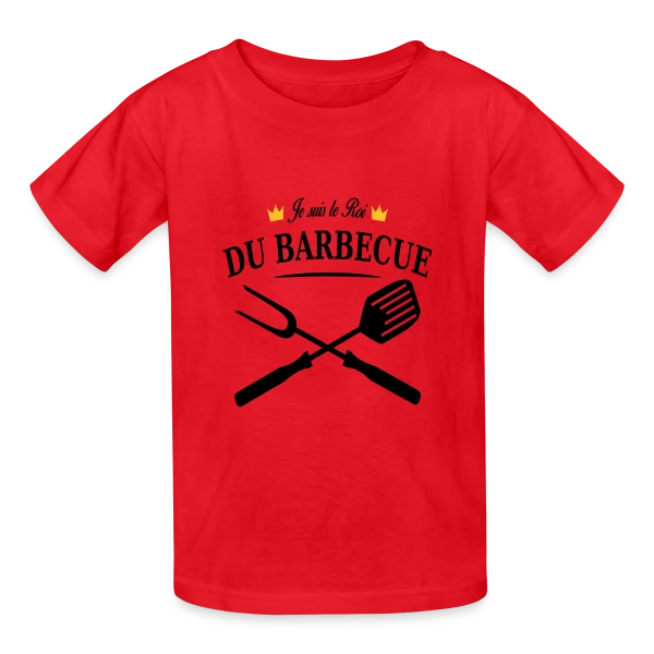 Le Roi Incontesté du Barbecue sur T-shirts Russell Enfant