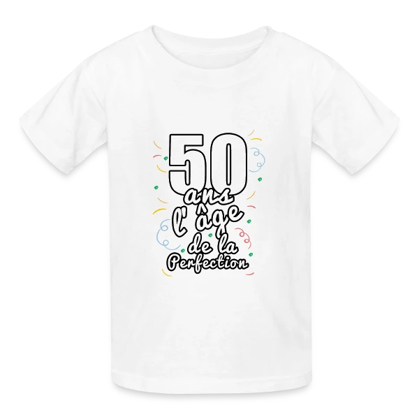 50 Ans Fabuleux : Un Demi-Siècle d'Aventures sur T-shirts Russell Enfant