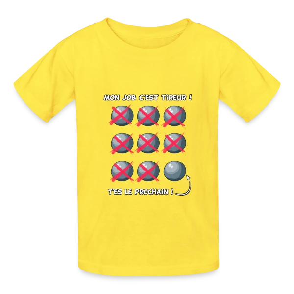 Profession Tireur : Précision et Passion sur T-shirts Russell Enfant