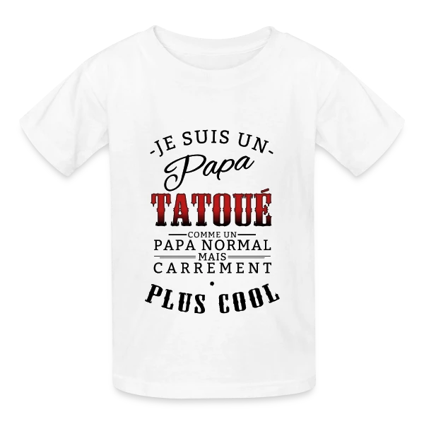 Papa Tatoué & Cool sur T-shirts Russell Enfant