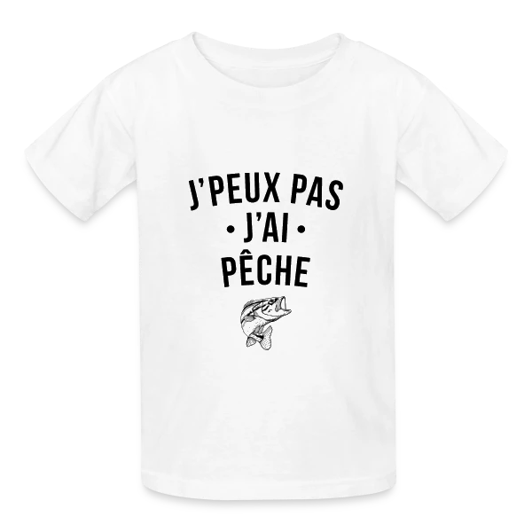 J'peux Pas, J'ai Pêche ! sur T-shirts Russell Enfant
