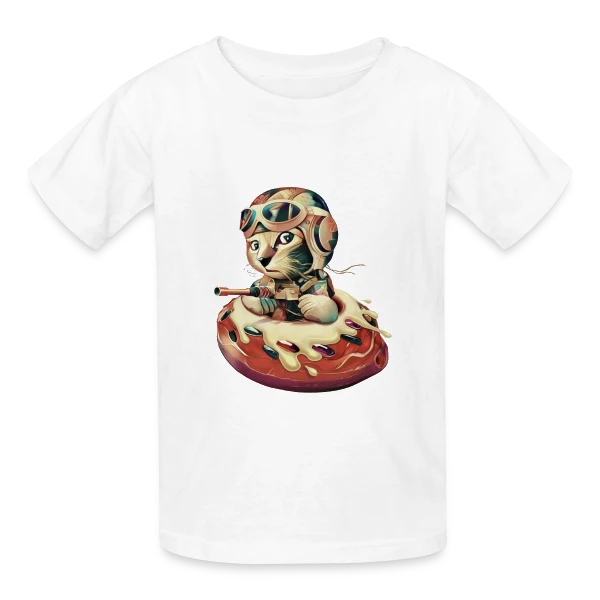 Donut Fighter sur T-shirts Russell Enfant