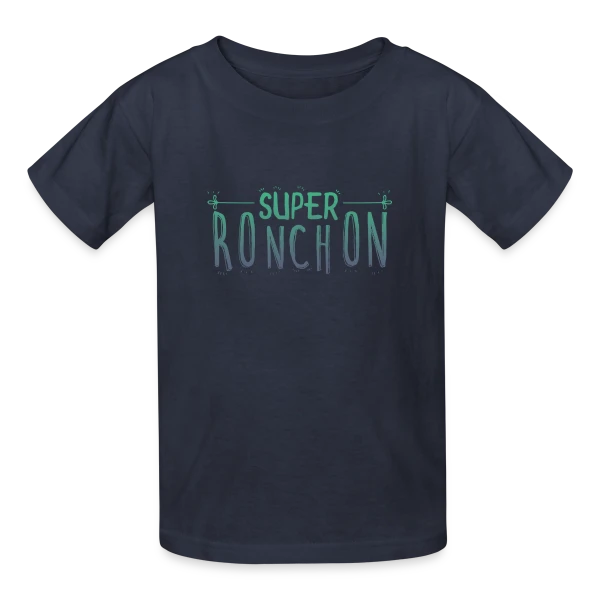 Le Super Ronchon Vert sur T-shirts Russell Enfant