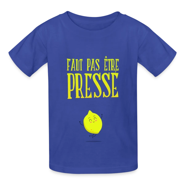 Pas Pressé : L'Art de Prendre Son Temps sur T-shirts Russell Enfant