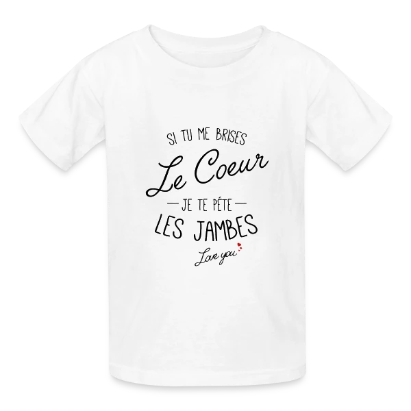 Cœur Brisé, Jambes Cassées ! sur T-shirts Russell Enfant