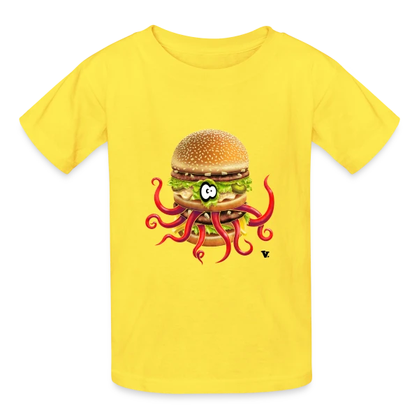 Big McPoulpe sur T-shirts Russell Enfant
