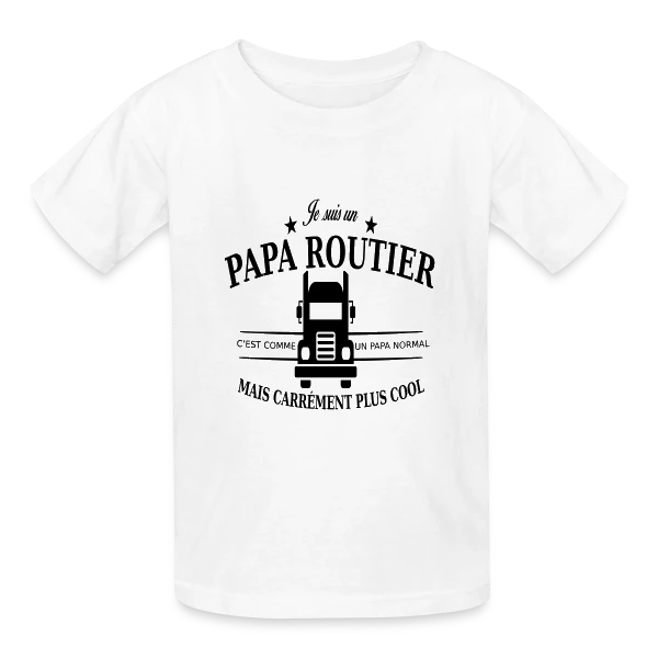 Papa Routier de Choc sur T-shirts Russell Enfant