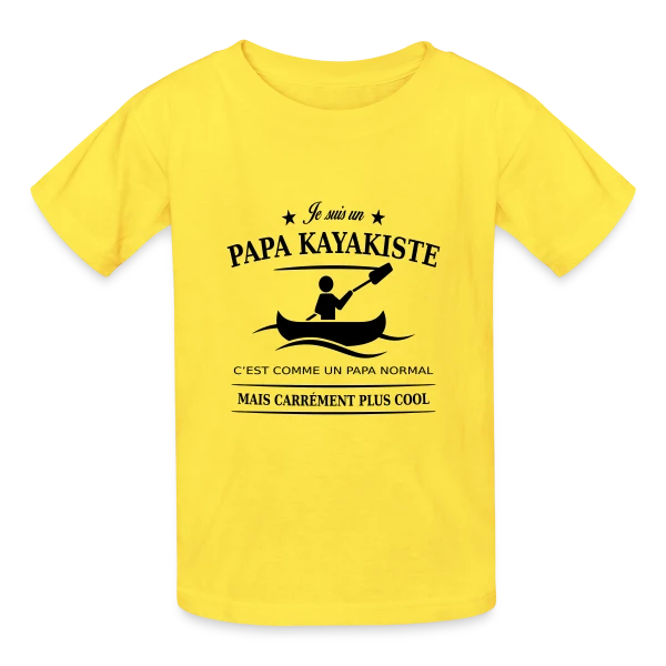 Papa Kayakiste Passionné sur T-shirts Russell Enfant