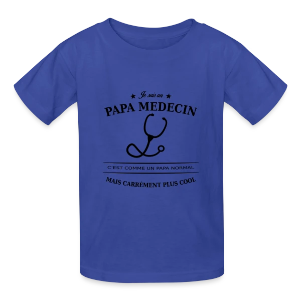 Papa Médecin Héroïque sur T-shirts Russell Enfant