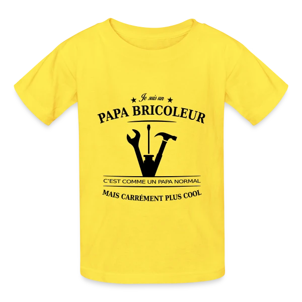 Papa Bricoleur: Le Roi du Bricolage sur T-shirts Russell Enfant