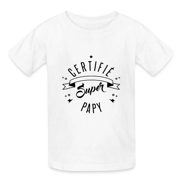 Certifié Super Papy sur T-shirts Russell Enfant