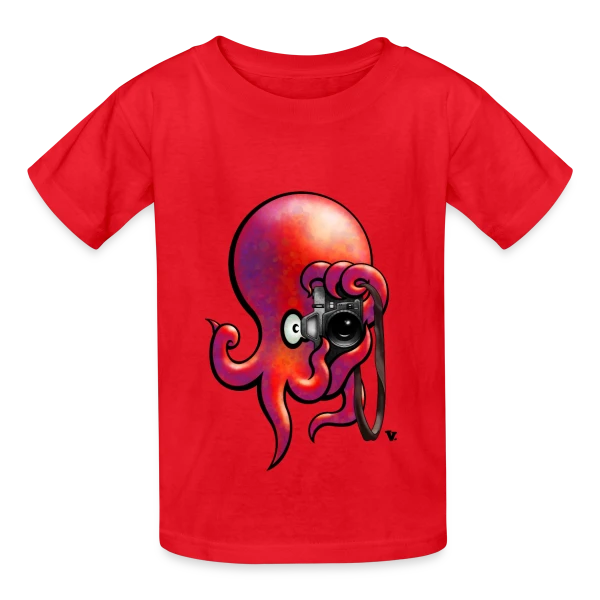Poulparazzi - Le paparazzi des fonds marins sur T-shirts Russell Enfant