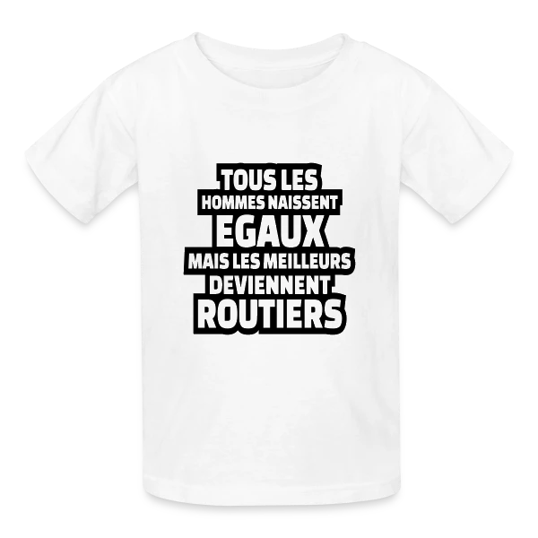 Routier : Les Meilleurs Deviennent Routiers sur T-shirts Russell Enfant